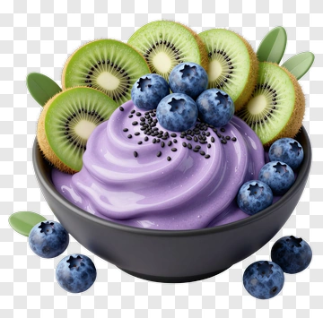 Purple Smoothie With Kiwi And Blueberries PNG