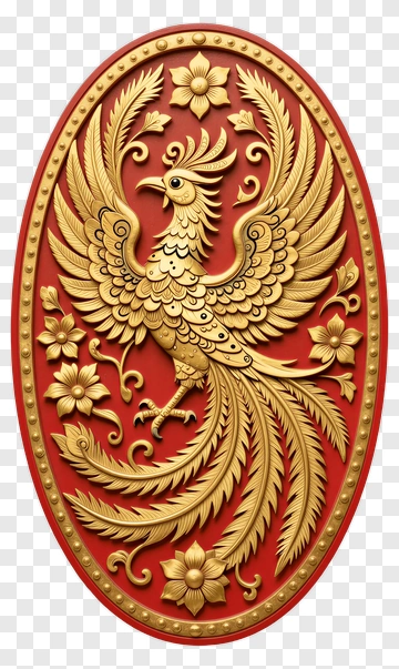 Golden Phoenix Ornament PNG