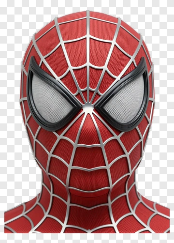 Spider-Man Mask Closeup PNG