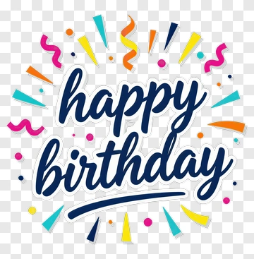Happy Birthday Celebration Design PNG