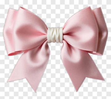 Pink Bow With White Center PNG