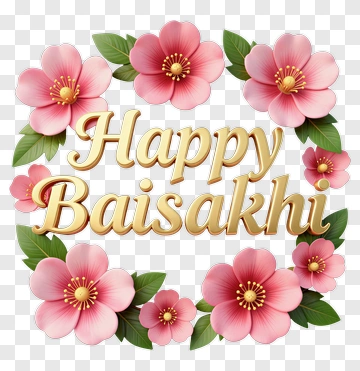 Happy Baisakhi Festival Greeting PNG