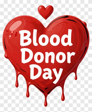 Blood Donor Day Heart PNG