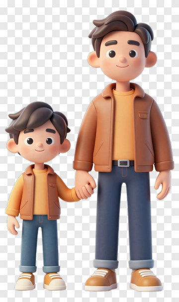 Father And Son Holding Hands PNG