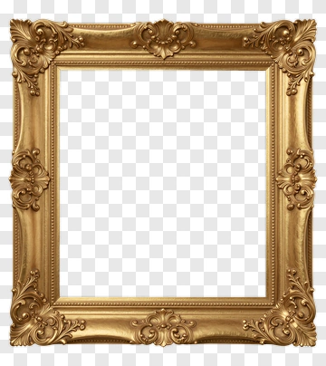 Gold Ornate Picture Frame PNG