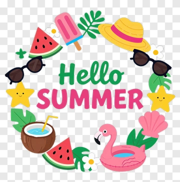 Hello Summer Festival Decor PNG