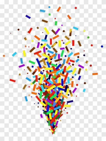 Colorful Confetti Explosion PNG