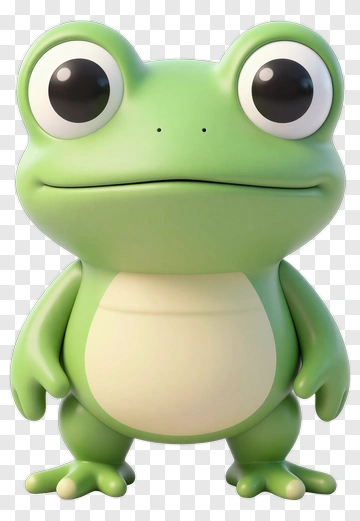 Cute Green Frog PNG
