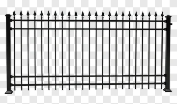 Black Metal Fence PNG