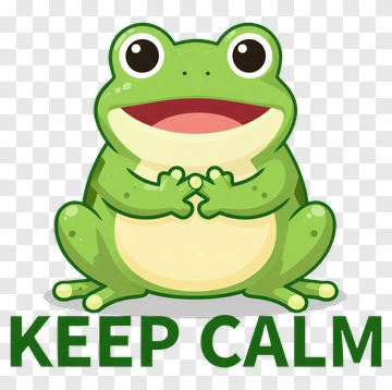 Keep Calm Frog PNG
