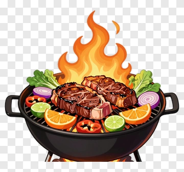 Grilled Steak With Fresh Vegetables PNG