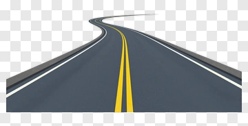 Curved Road Leading Into Distance PNG