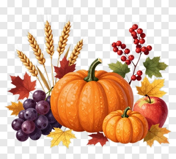 Autumn Harvest Still Life PNG