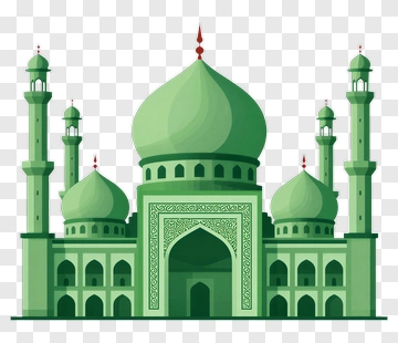 Green Mosque With Minarets PNG