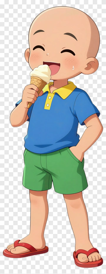 Boy Eating Ice Cream PNG