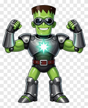 Frankenstein Superhero Character PNG