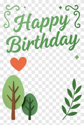 Happy Birthday Card Design PNG