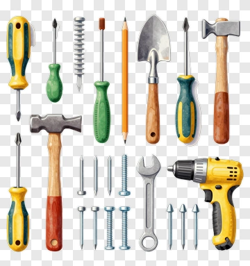 Collection Of Hand Tools PNG