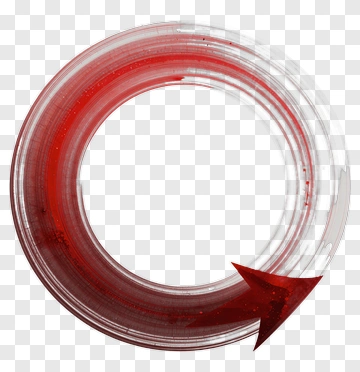 Red Arrow In Circular Motion PNG