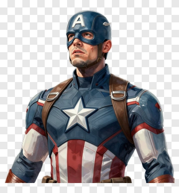 Captain America In Uniform PNG