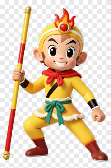 Monkey King Cartoon Character PNG