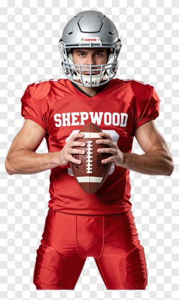 Football Player In Red Uniform PNG