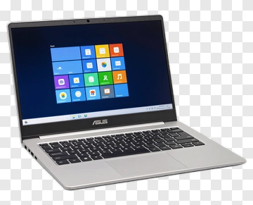 ASUS Laptop With Windows Interface PNG