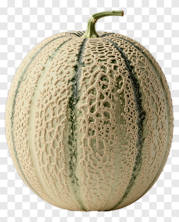 Melon With Netted Skin PNG
