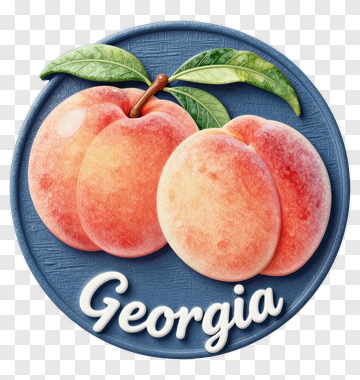 Georgia Peach Emblem PNG