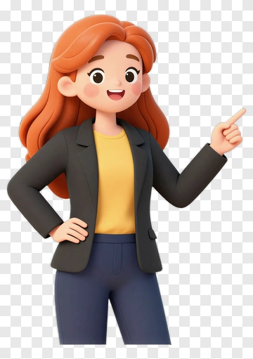 Cartoon Teacher Pointing At Blackboard PNG