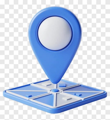 Blue Location Pin On Map Base PNG