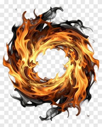 Fire Ring With Flames And Smoke PNG