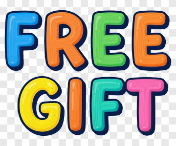 Free Gift Text PNG