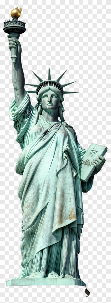 Statue Of Liberty Holding Torch And Tablet PNG