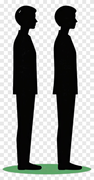 Two Standing Silhouettes PNG