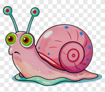 Cute Cartoon Snail PNG