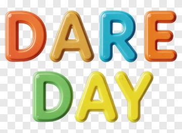 Dare Day 3D Letters PNG