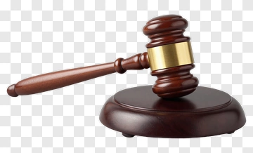 Judge's Gavel On Wooden Stand PNG