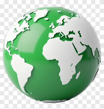 Green Earth Globe PNG