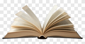 Open Book With Spread Pages PNG