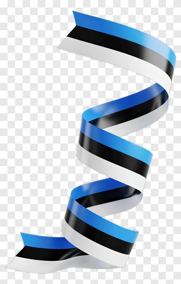 Estonian Flag Spiral Design PNG