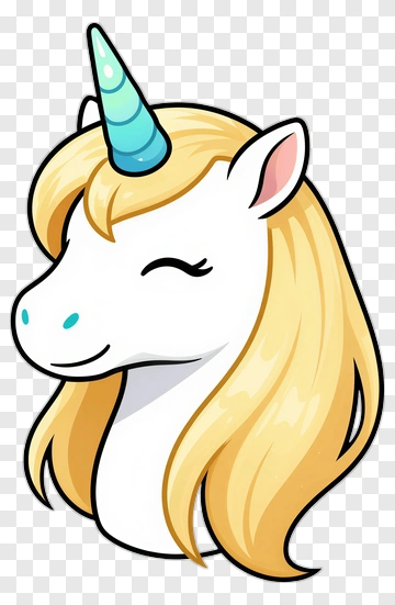 Cute Cartoon Unicorn PNG