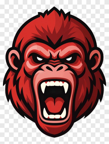 Angry Gorilla Mascot PNG