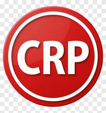 Red Circular Button With CRP Logo PNG
