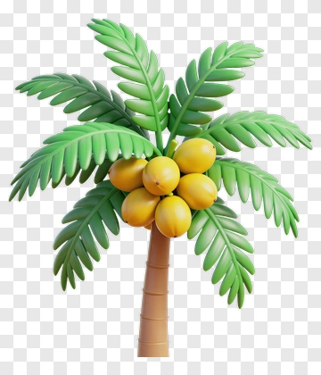 Palm Tree With Coconut PNG