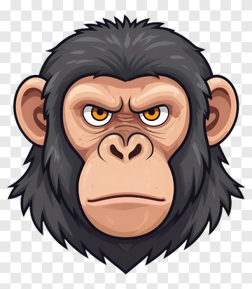 Angry Monkey Face PNG