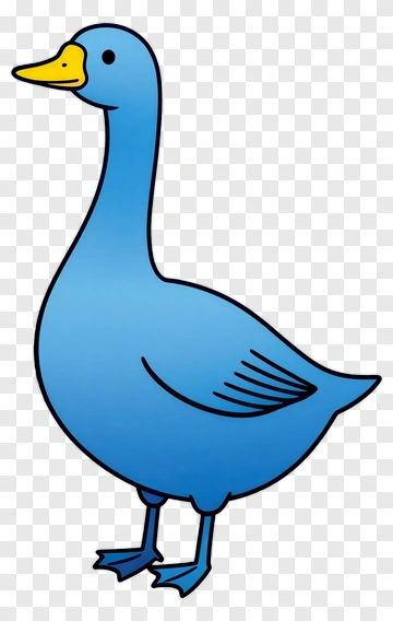 Blue Cartoon Duck PNG