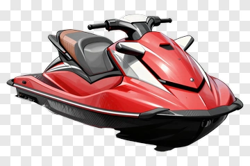 Red Jet Ski In Motion PNG