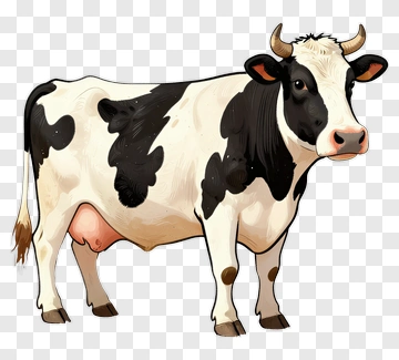 Black And White Cow PNG