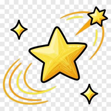 Shining Star With Sparkles PNG